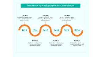 Timeline For Corporate Building Window Cleaning Process Ppt Infographic Template Elements PDF