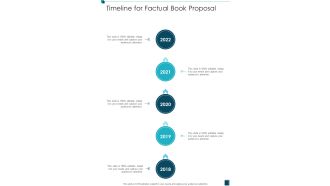 Timeline For Factual Book Proposal One Pager Sample Example Document