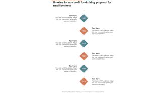 Timeline For Non Profit Fundraising Proposal For Small Business One Pager Sample Example Document