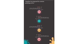 Timeline For Proposal For Exterior Painting Service One Pager Sample Example Document