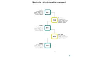 Timeline For Railing Fitting Offerings Proposal One Pager Sample Example Document