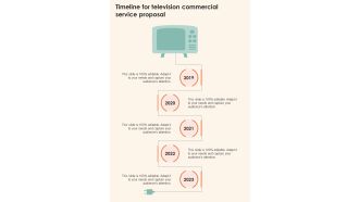 Timeline For Television Commercial Service Proposal One Pager Sample Example Document