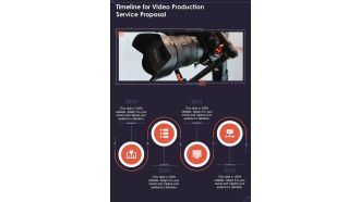 Timeline For Video Production Service Proposal One Pager Sample Example Document