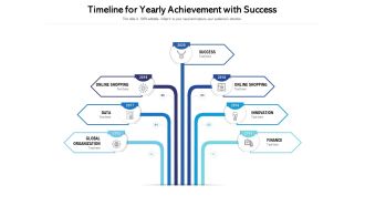 Timeline For Yearly Achievement With Success Ppt PowerPoint Presentation File Backgrounds PDF