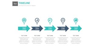 Timeline Linear Arrows Infographic Chart Powerpoint Slides
