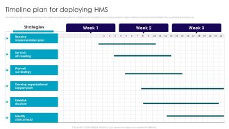 Timeline Plan For Deploying HMS Designs PDF