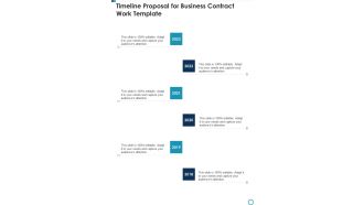 Timeline Proposal For Business Contract Work Template One Pager Sample Example Document