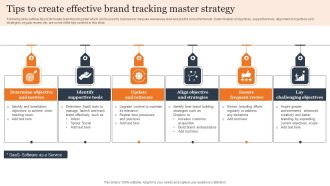 Tips To Create Effective Brand Tracking Master Strategy Graphics PDF