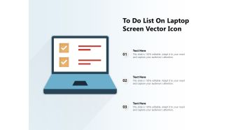 To Do List On Laptop Screen Vector Icon Ppt PowerPoint Presentation Gallery Example PDF