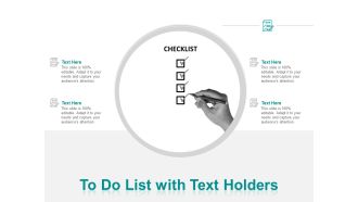 To Do List With Text Holders Ppt PowerPoint Presentation Gallery Example File