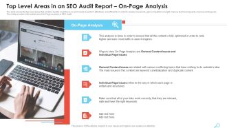 Top Level Areas In An SEO Audit Report On Page Analysis Download PDF