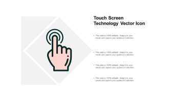 Touch Screen Technology Vector Icon Ppt PowerPoint Presentation Pictures Clipart Images