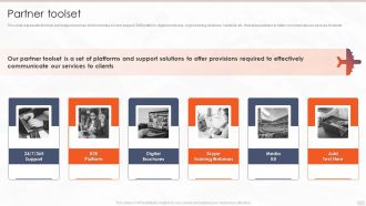 Tour Management Company Profile Partner Toolset Icons PDF