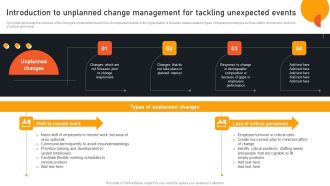 Transform Management Instruction Schedule Introduction To Unplanned Change Graphics PDF