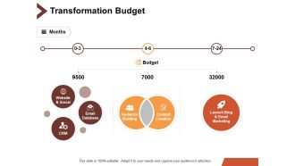 Transformation Budget Ppt PowerPoint Presentation Visual Aids Model