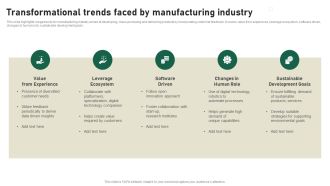 Transformational Trends Faced By Manufacturing Industry Elements PDF