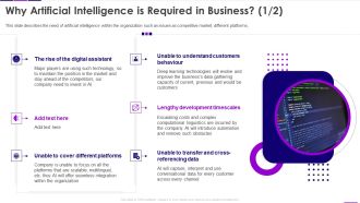 Transforming Business With AI Why Artificial Intelligence Is Required In Business Mockup PDF