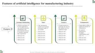 Transforming Manufacturing With Automation Features Of Artificial Intelligence Ideas PDF