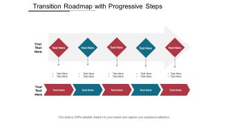 Transition Roadmap With Progressive Steps Ppt PowerPoint Presentation Gallery Elements PDF