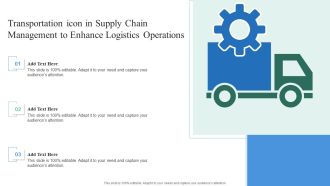 Transportation Icon In Supply Chain Management To Enhance Logistics Operations Inspiration PDF