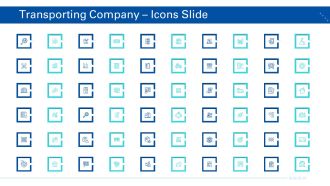 Transporting Company Transporting Company Icons Slide Ppt Model Brochure PDF