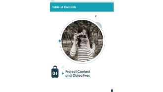 Travel Business Proposal Table Of Contents One Pager Sample Example Document