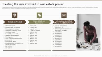 Treating The Risk Involved In Real Estate Project Diagrams PDF