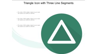 Triangle Icon With Three Line Segments Ppt PowerPoint Presentation Layouts Elements