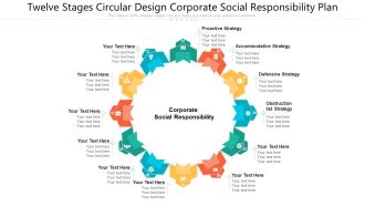Twelve Stages Circular Design Corporate Social Responsibility Plan Ppt PowerPoint Presentation File Infographics PDF