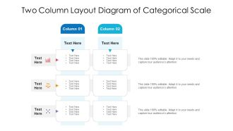 Two Column Layout Diagram Of Categorical Scale Ppt PowerPoint Presentation Slides Layout Ideas PDF
