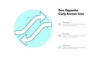 Two Opposite Curly Arrows Icon Ppt PowerPoint Presentation Professional Slide PDF
