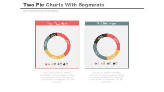 Two Pie Charts For Comparison And Analysis Powerpoint Slides