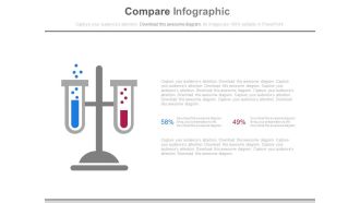 Two Test Tubes For Compare Analysis Powerpoint Slides