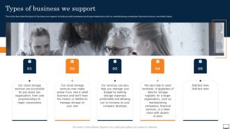 Types Of Business We Support Ppt PowerPoint Presentation File Icon PDF