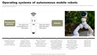 Types Of Independent Robotic System Operating Systems Of Autonomous Mobile Robots Brochure PDF