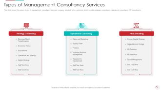 Types Of Management Consultancy Services Professional PDF