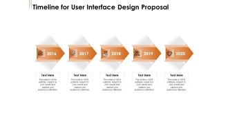 UI Software Design Timeline For User Interface Design Proposal Ppt Infographic Template Icons PDF