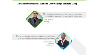 UX Design Services Client Testimonials For Website UI UX Design Services Themes PDF
