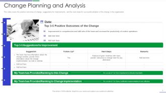 Ultimate Guide To Effective Change Management Process Change Planning And Analysis Introduction PDF