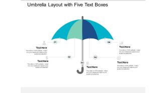 Umbrella Layout With Five Text Boxes Ppt PowerPoint Presentation File Graphics Design
