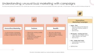 Understanding Unusual Buzz Marketing With Campaigns Structure PDF