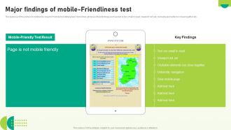 Utilizing SEO To Boost Customer Major Findings Of Mobile Friendliness Test Topics PDF