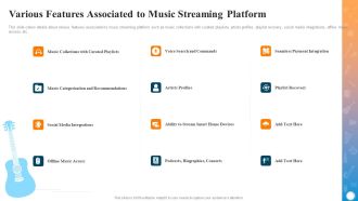Various Features Associated To Music Streaming Platform Structure PDF