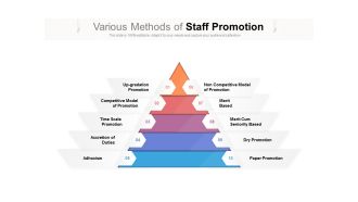 Various Methods Of Staff Promotion Ppt PowerPoint Presentation Icon Clipart