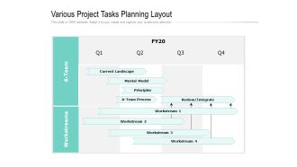 Various Project Tasks Planning Layout Ppt PowerPoint Presentation Styles Icons PDF