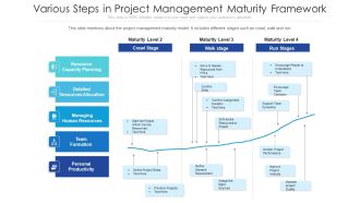 Various Steps In Project Management Maturity Framework Ppt Outline Master Slide PDF
