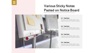 Various Sticky Notes Pasted On Notice Board Ppt PowerPoint Presentation Icon Visual Aids PDF