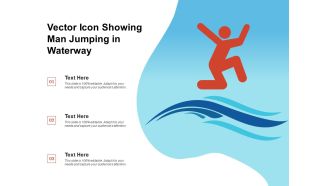 Vector Icon Showing Man Jumping In Waterway Ppt PowerPoint Presentation File Styles PDF