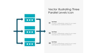 Vector Illustrating Three Parallel Levels Icon Ppt PowerPoint Presentation Icon Graphics Pictures PDF