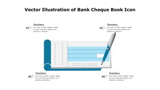 Vector Illustration Of Bank Cheque Book Icon Ppt PowerPoint Presentation File Templates PDF